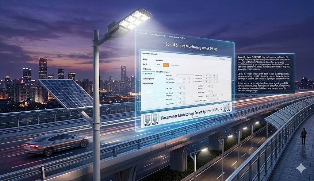 Smart System DC PJUTS dengan GPS dan dashboard monitoring